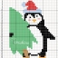 Pinguino con albero di Natale
